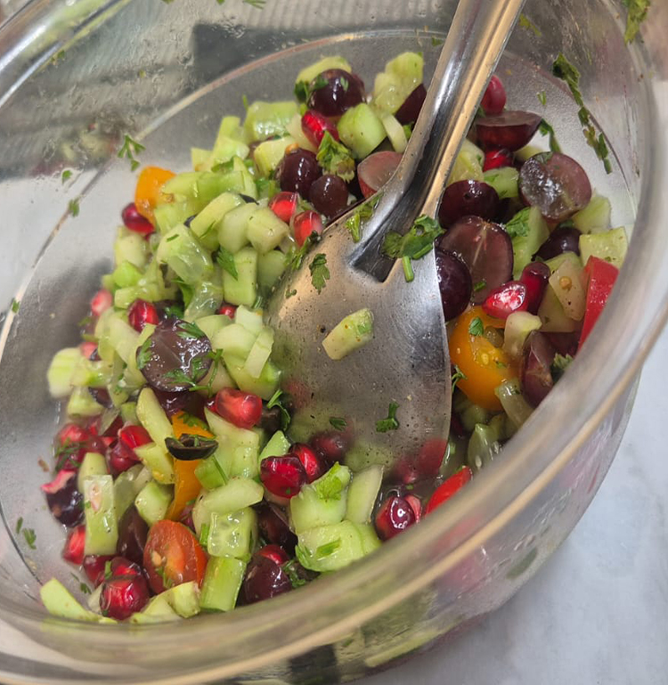 Cucumber Grapes Salad