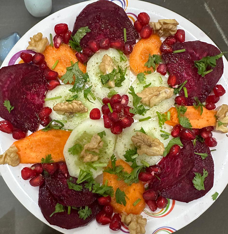 Carrot Cucumber Beetroot Salad