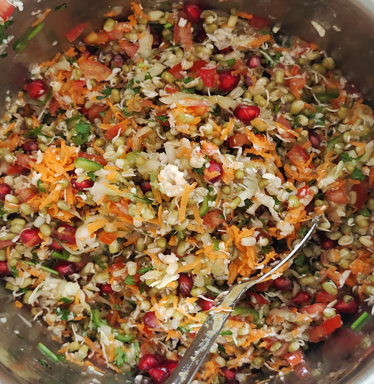 Sprouted Moong Salad