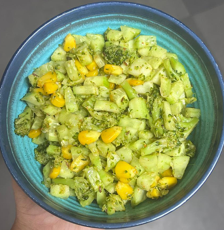 Steamed Broccoli Salad