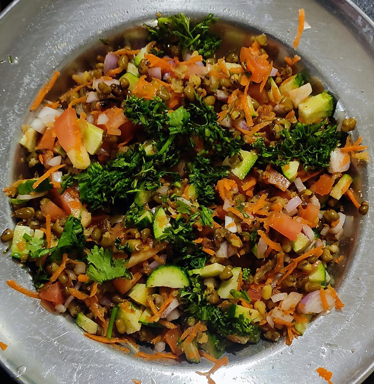 
                                Sprouted Moong Salad