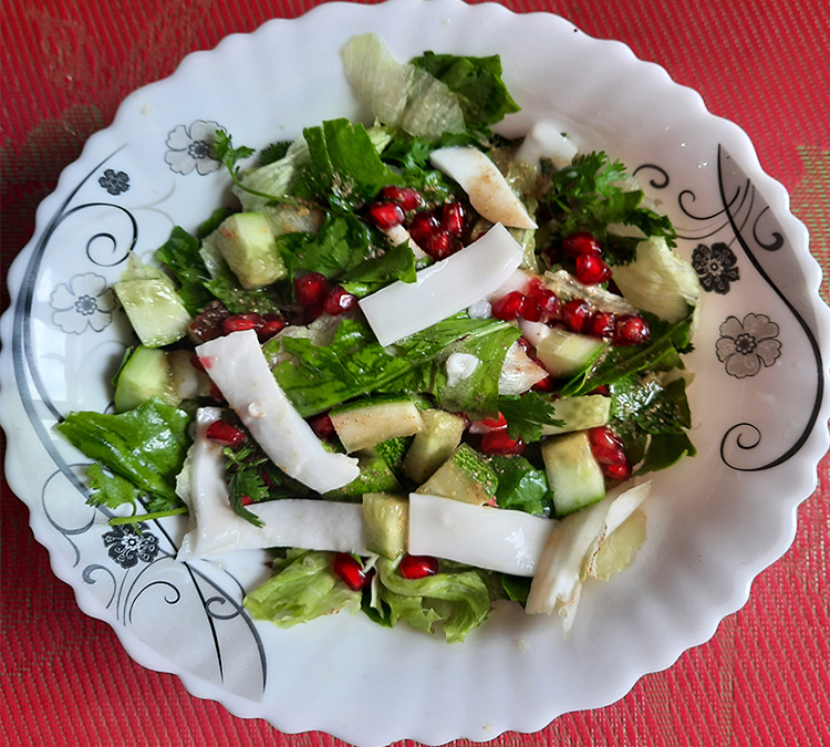 Coriander Coconut salad 